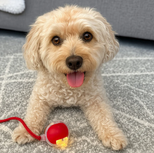 Smart Interactive Rolling Ball Dog Toy – 360° USB Rechargeable LED Pet Ball for Dogs
