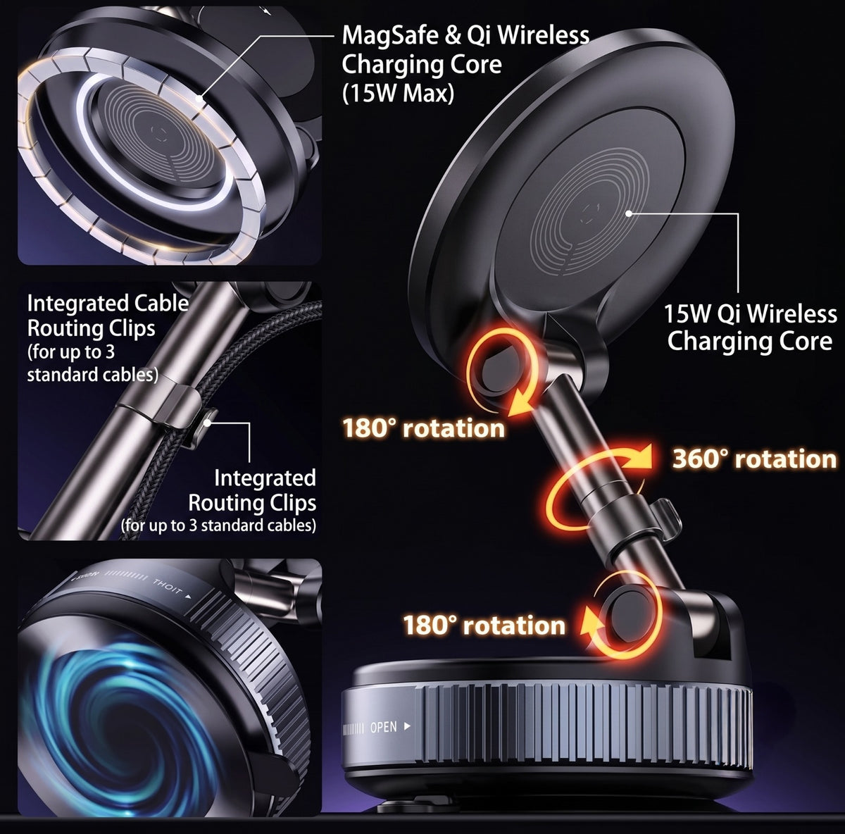 SnapNest™ Premium Magnetic Desk Stand