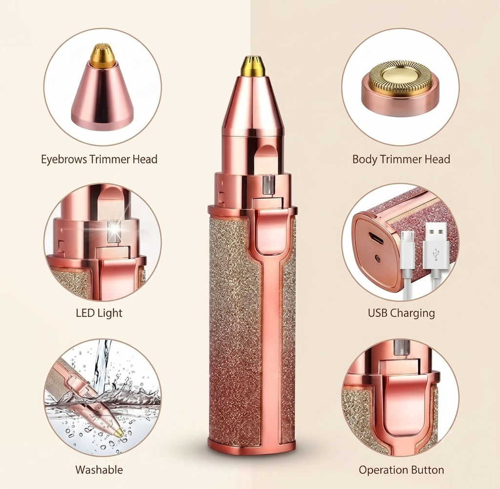 SilkTouch™ 2-in-1 Precision Facial & Brow Trimmer